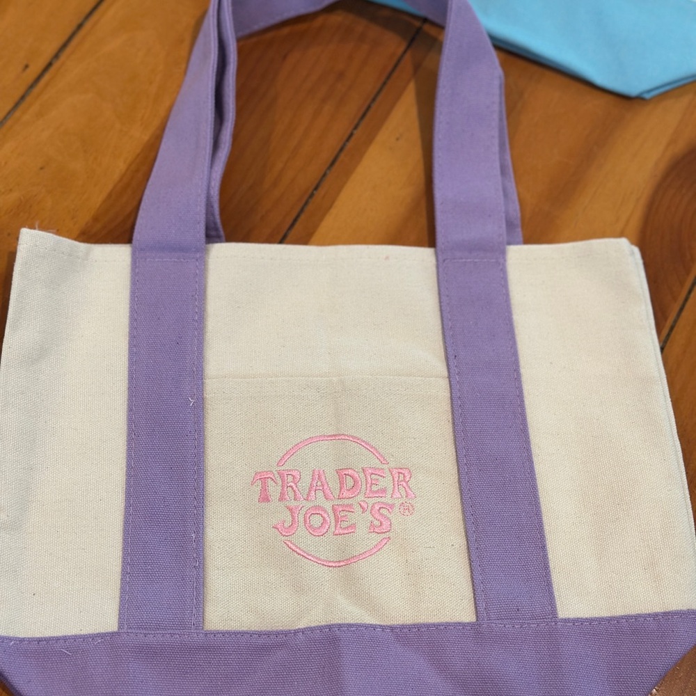Purple Trader Joe’s mini totes
